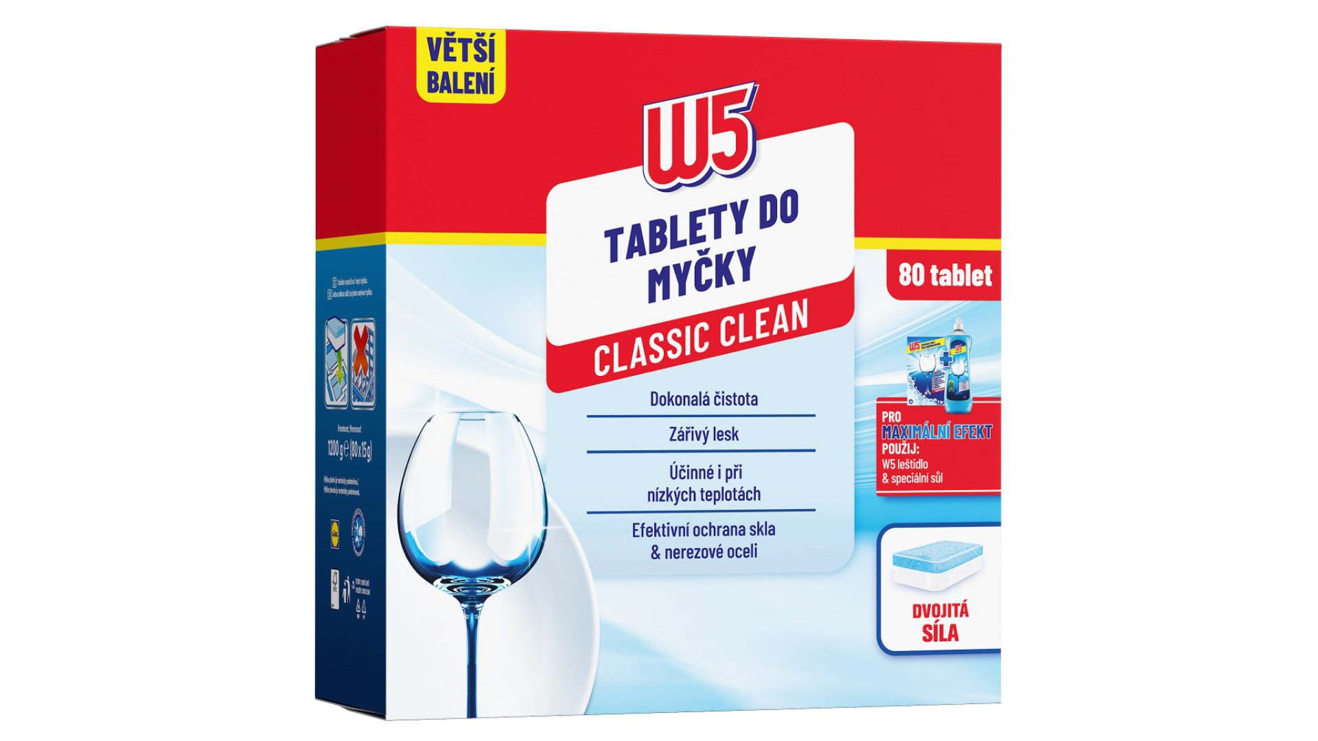 Таблетки для посудомийної машини W5 Classic 80 шт.